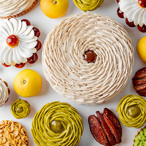 a selection of Cedric Grolet patisserie from the Spring collection