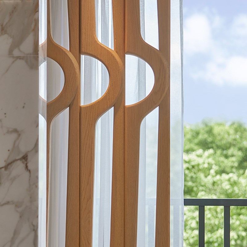 Knightsbridge Pavilion Penthouse at The Berkeley - detailed shot of the window wooden decoration.