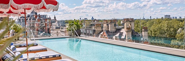 The Berkeley roof top pool and sun loungers